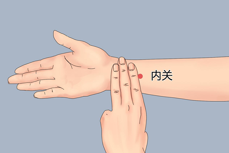 胃疼按摩手哪个部位图