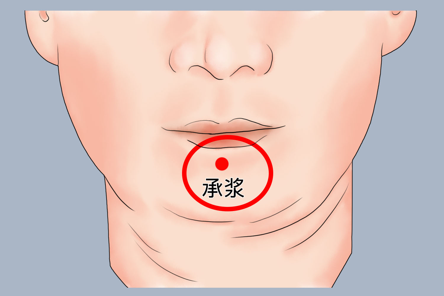 承浆穴图